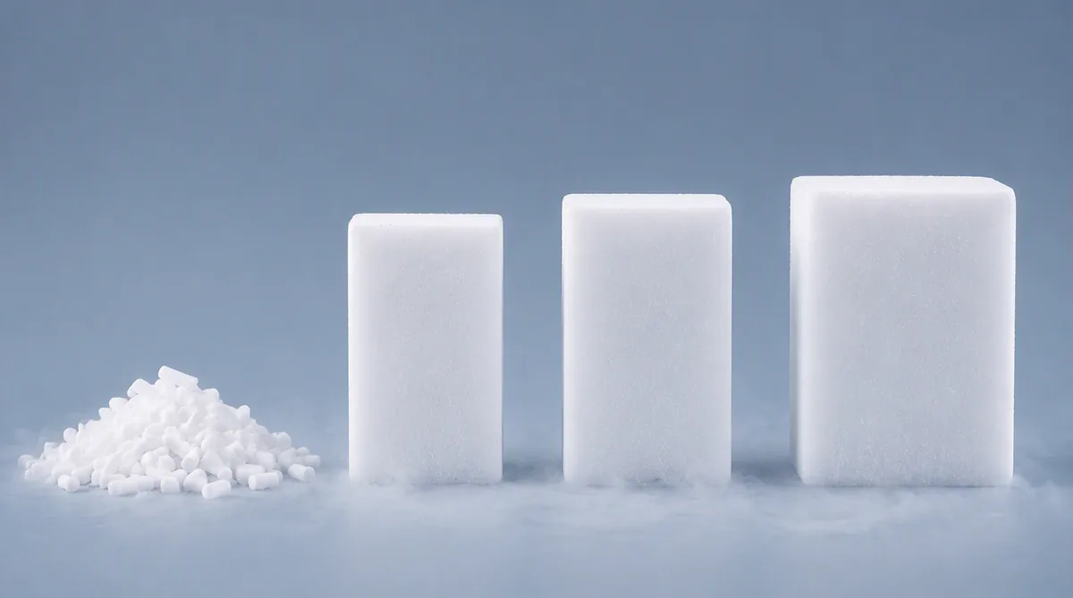 CMC Dry Ice products — pellets, blocks, and coolers